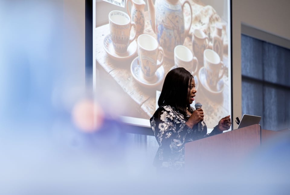 Social Work Professor Ronke Olawale Serves as Keynote Speaker at EqualiTEA event
